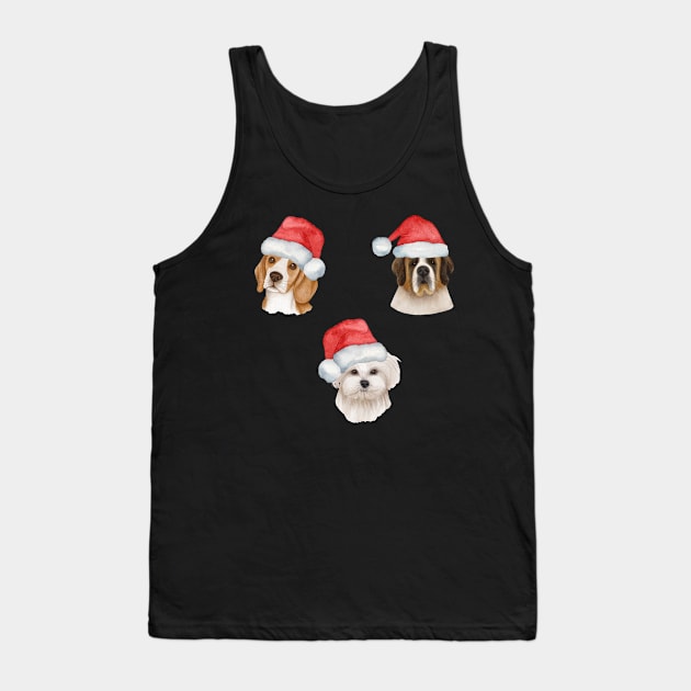 Cute And Lovely Animals With Christmas Tank Top by AbstractArt14